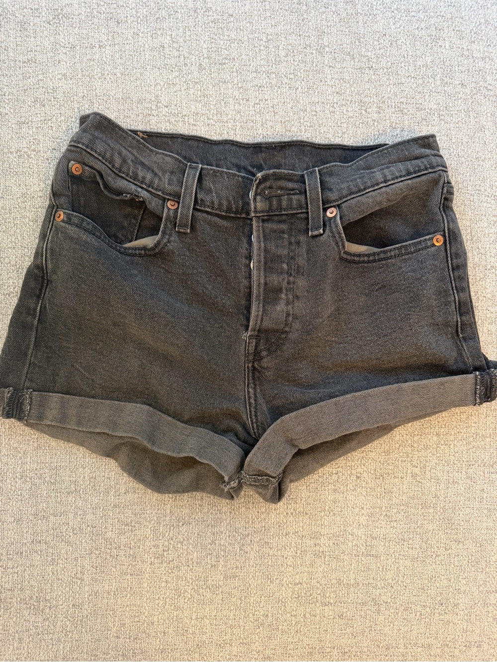 Levi’s High-Waist Black Denim Women's Shorts